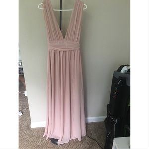 HEAVENLY HUES BLUSH MAXI DRESS